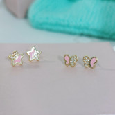 Pendientes ESTRELLA PIEDRAS Y ESMALTE