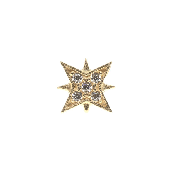 Piercing Estrella Polar de Oro y Piedras Blancas - STELLA POLARIS