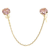 Pendiente cadena GARRAS ROSA