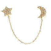 Pendiente cadena LUNA Y ESTRELLA