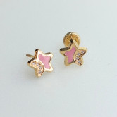 Pendientes ESTRELLA PIEDRAS Y ESMALTE