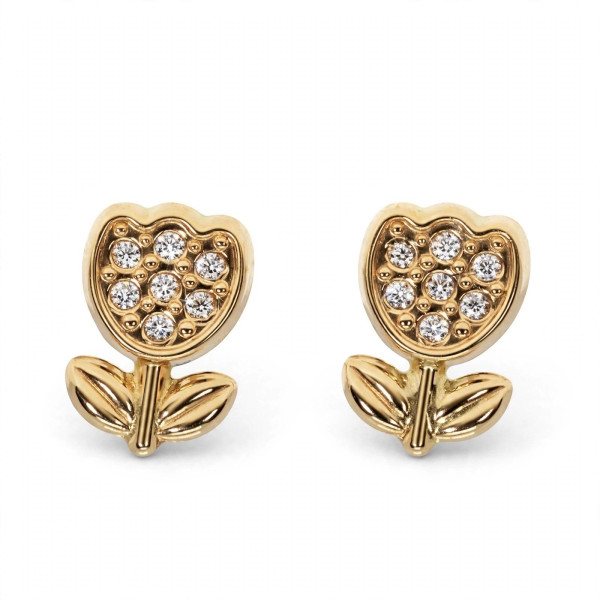 Pendientes TULIPÁN MULTIPIEDRA