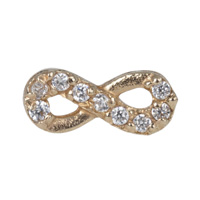 Piercings Oro y Piedra Blanca